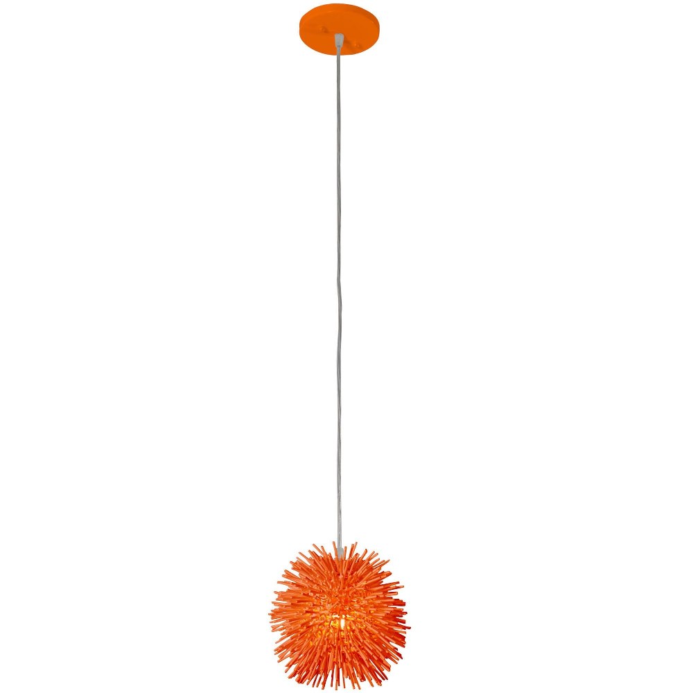 Varaluz Lighting-169M01SOR-Urchin - One Light Uber Mini Pendant   Electric Pumpkin Finish