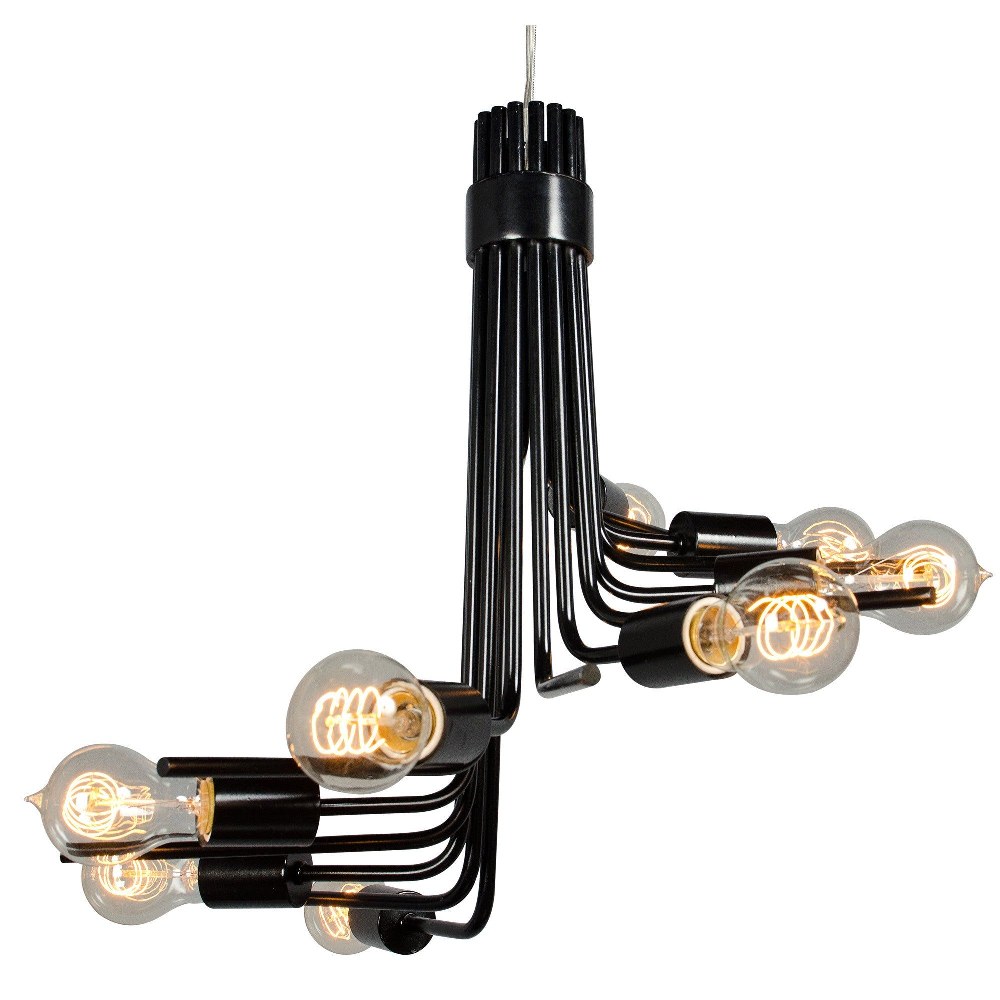 Varaluz Lighting-219C08BL-Socket-To-Me - 8 Light - Chandelier   Black Finish