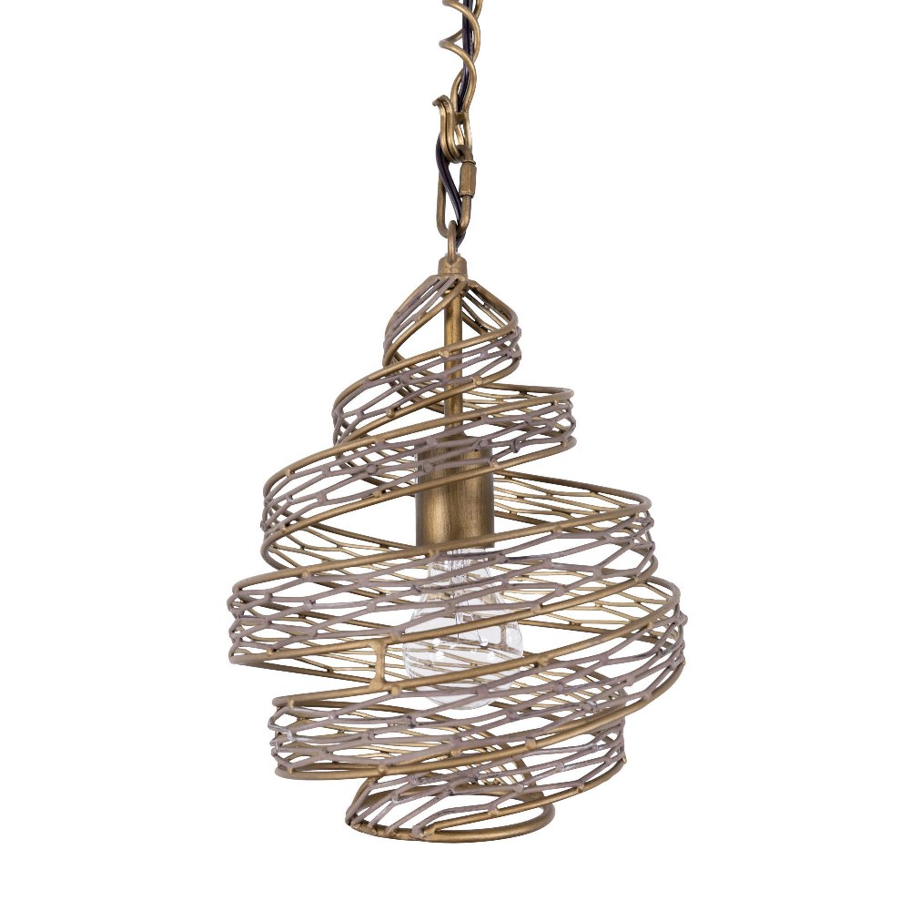 Varaluz Lighting-240P01HO-Flow Wrapped - One Light Mini-Pendant Hammered Ore  Hammered Ore Finish