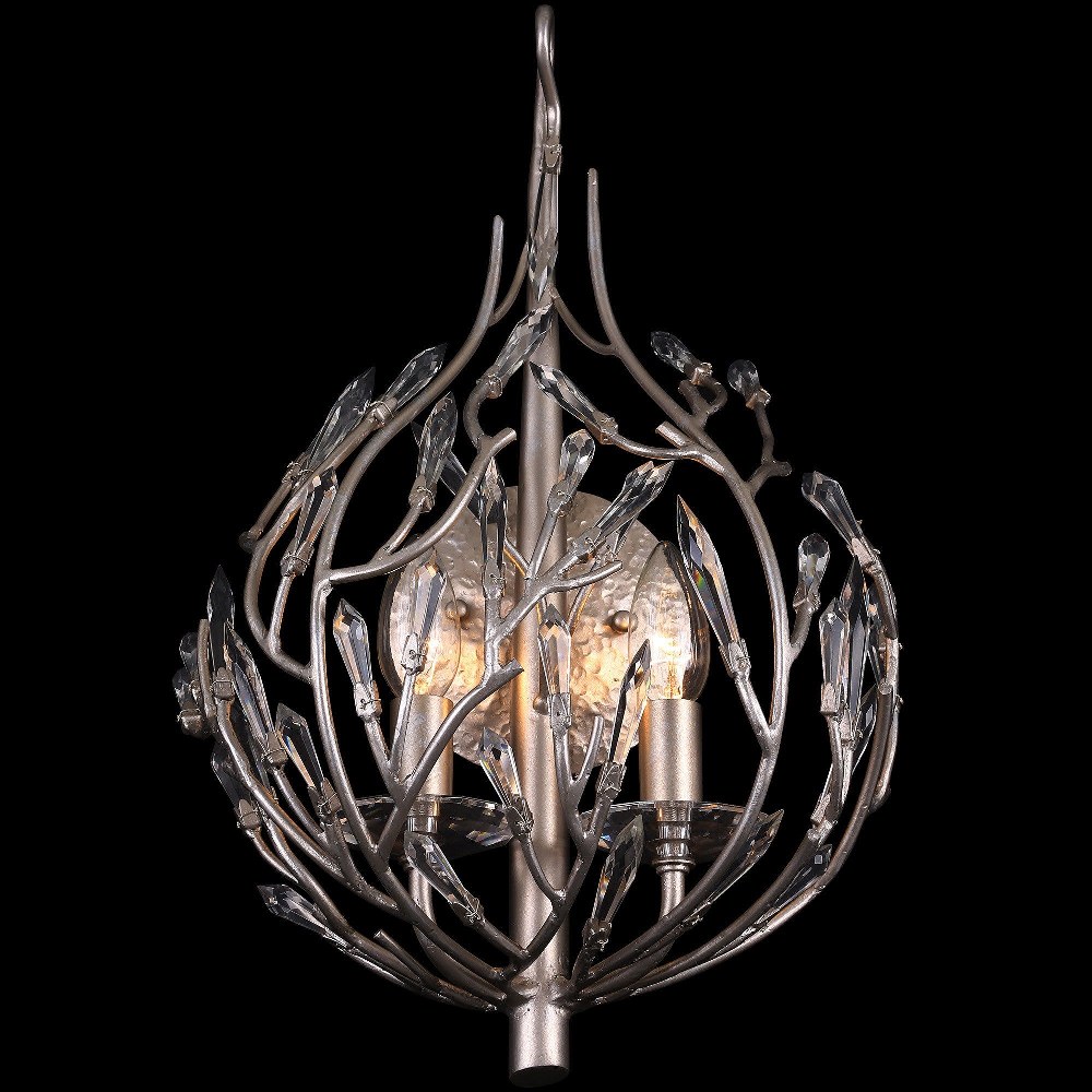 Varaluz Lighting-271K02GD-Bask - Two Light Wall Sconce   Gold Dust Finish with Premium Pre-Installed Crystal