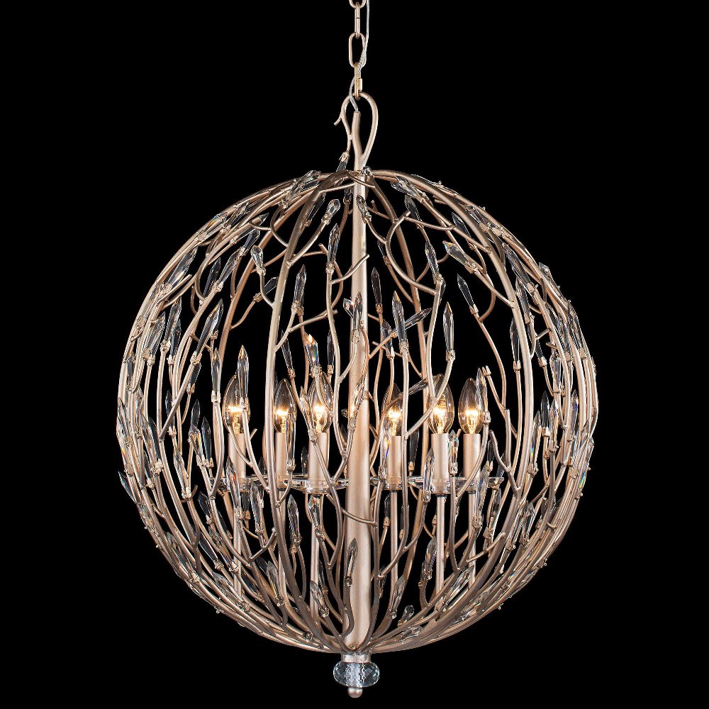 Varaluz Lighting-272P06GD-Bask - Six Light Orb Pendant   Gold Dust Finish with Premium Pre-Installed Crystal