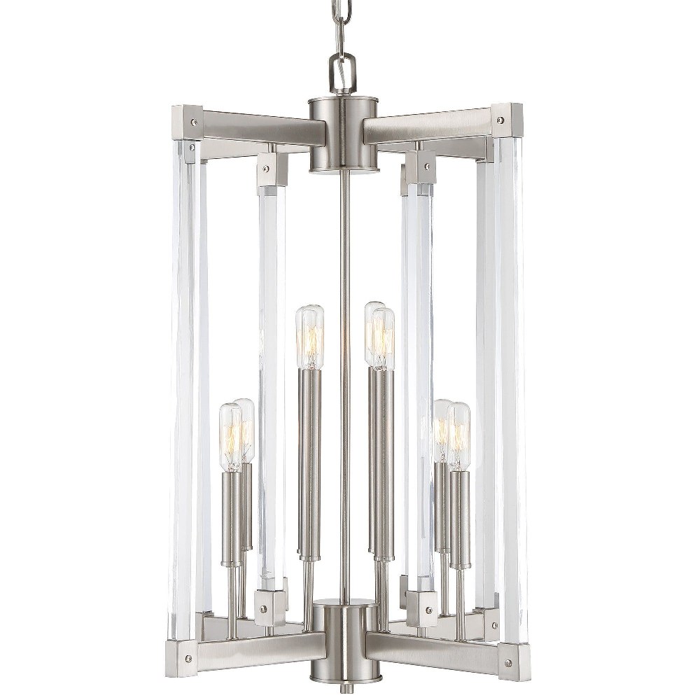 Varaluz Lighting-292C08SN-Halcyon - Eight Light Chandelier   Halcyon - Eight Light Chandelier