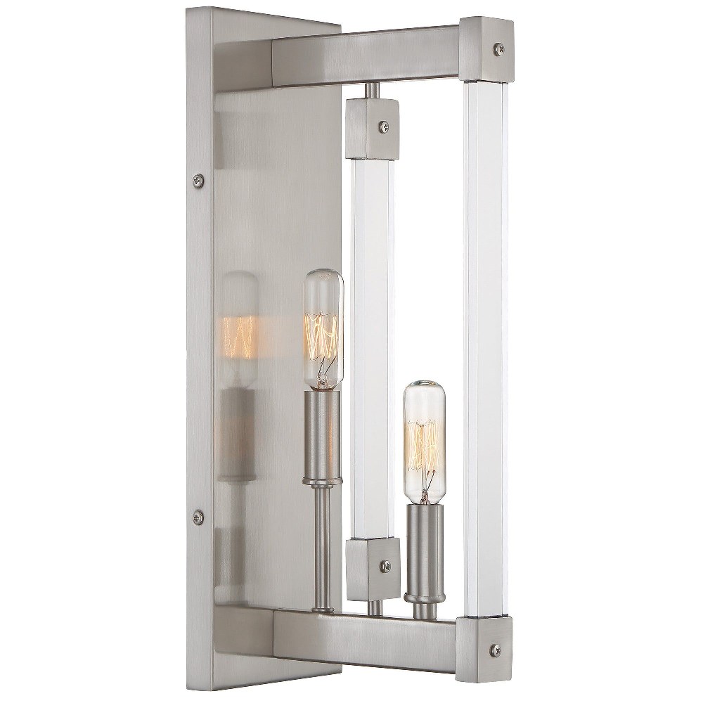 Varaluz Lighting-292W02SN-Halcyon - Two Light Wall Sconce Satin Nickel  Satin Nickel Finish