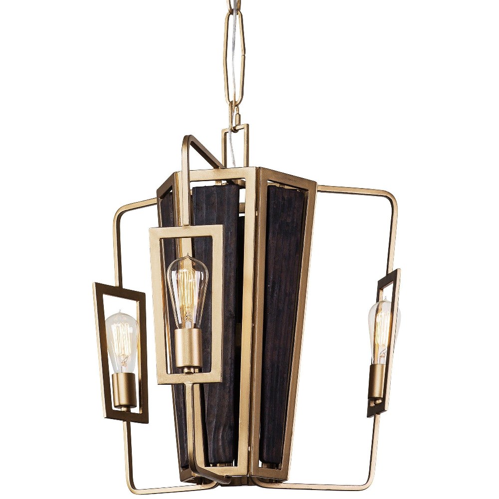 Varaluz Lighting-294C03RG-Madeira - 22 Inch 12W 3 LED Chandelier   Rustic Gold Finish