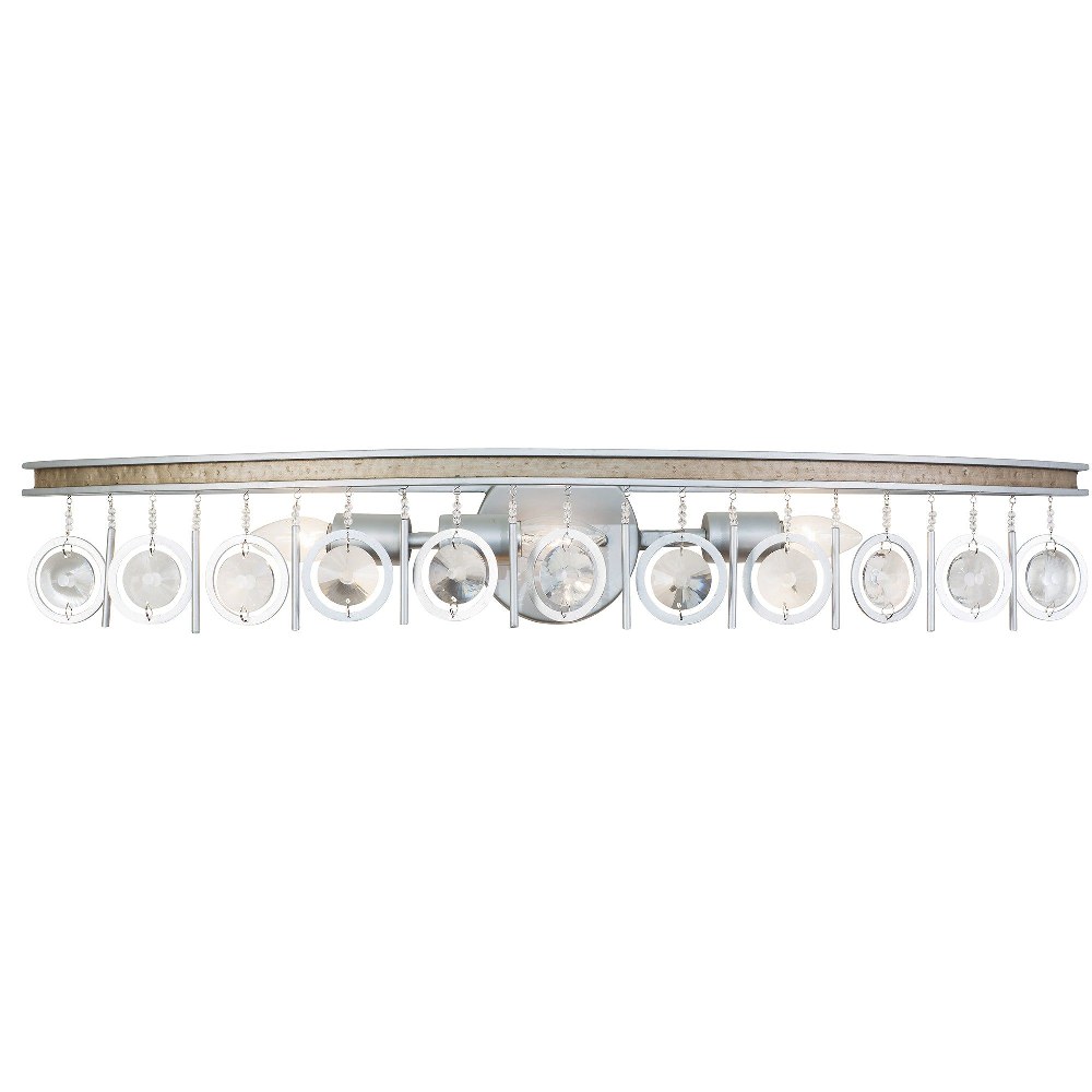 Varaluz Lighting-296B03SICM-Charmed - Three Light Bath Vanity   Silver/Champagne Mist Finish with Clear Beads Crystal