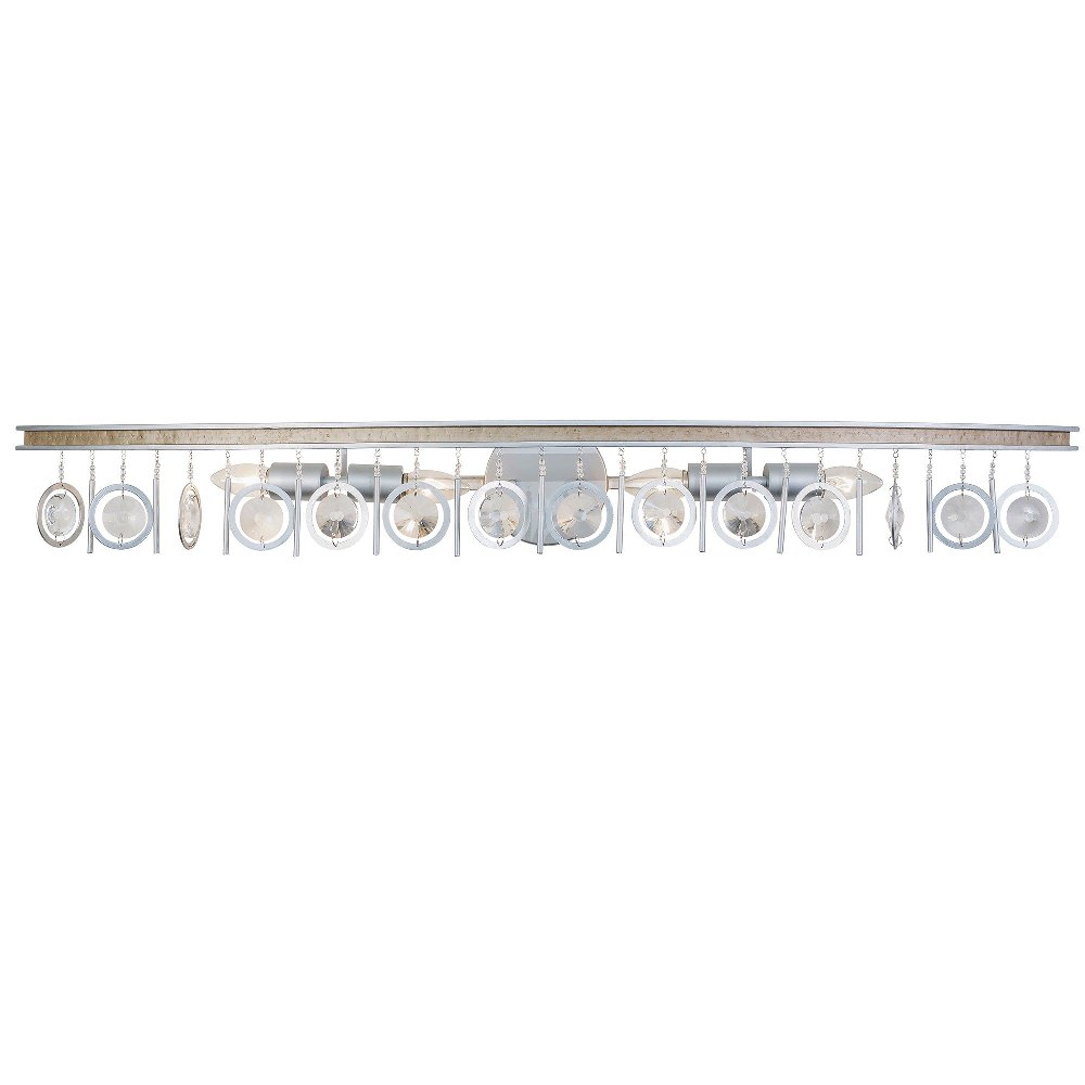 Varaluz Lighting-296B04SICM-Charmed - Four Light Bath Vanity   Silver/Champagne Mist Finish with Clear Beads Crystal