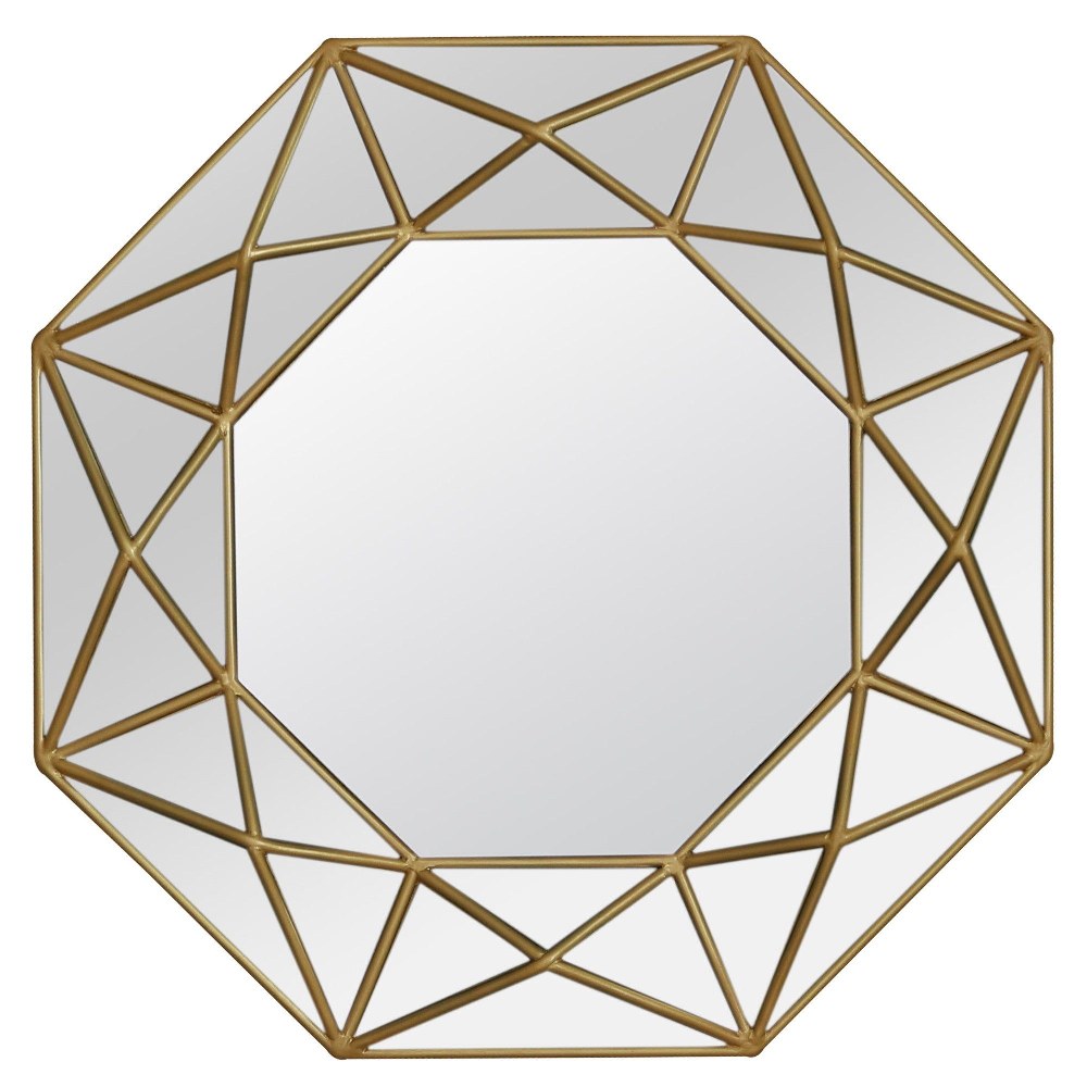 Varaluz Lighting-408A02-Geo - 31.5 Inch Octagonal Wall Mirror   Painted Gold Finish