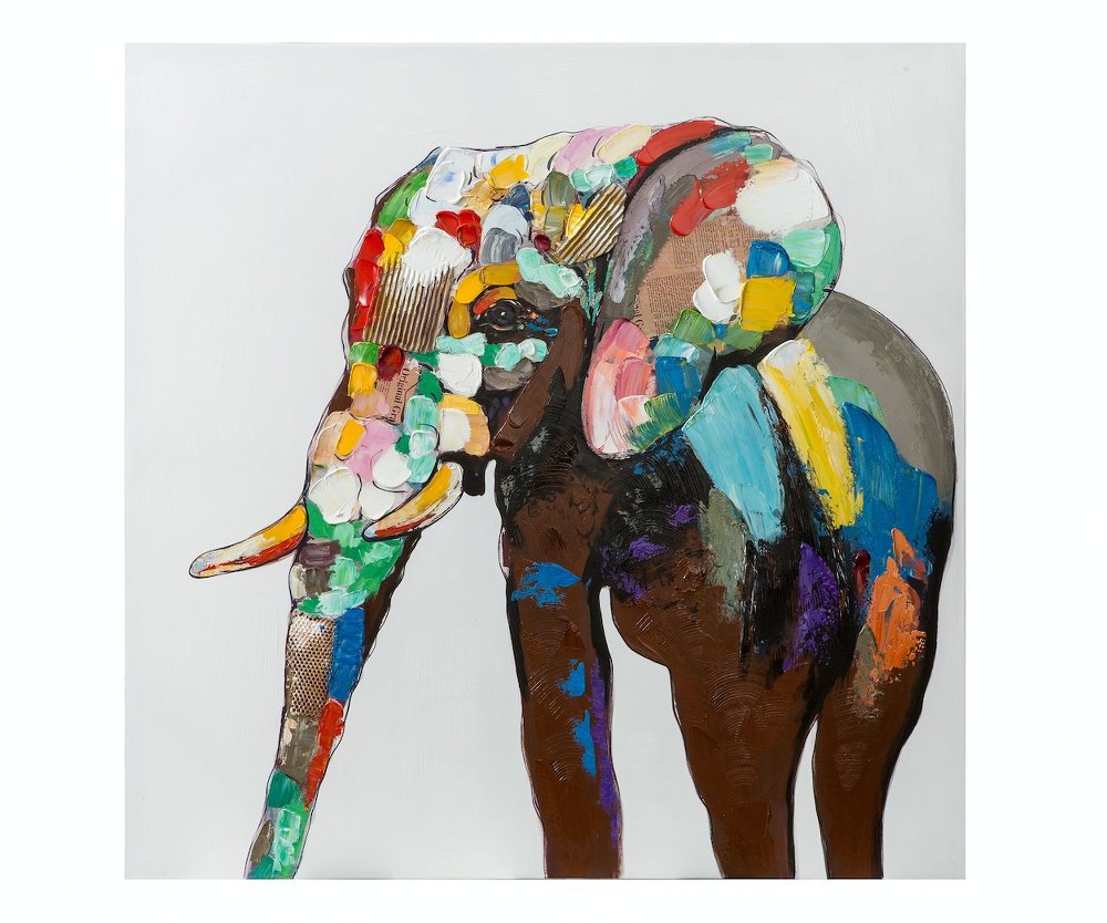 Varaluz Lighting-4DWA0101-Varaluz Casa - 40 Inch The Elephant Wall Art   Blank Finish