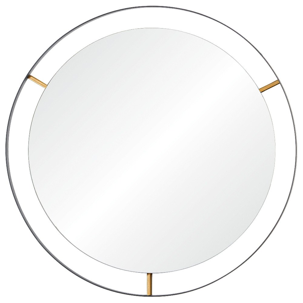 Varaluz Lighting-610000-Framed - 20 Inch Round Wall Mirror   Matte Black Finish