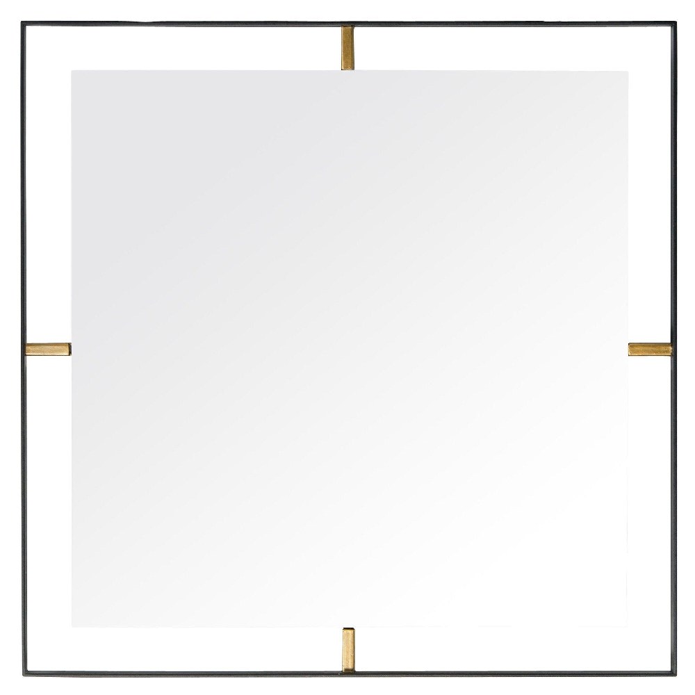 Varaluz Lighting-610020-Framed - 20 Inch Square Wall Mirror   Matte Black Finish