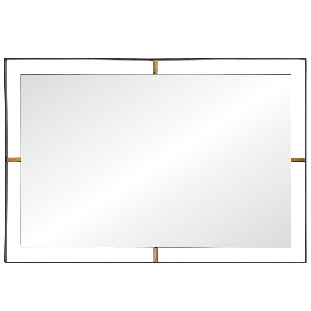 Varaluz Lighting-610030-Framed - 30 Rectangular Wall Mirror   Matte Black Finish