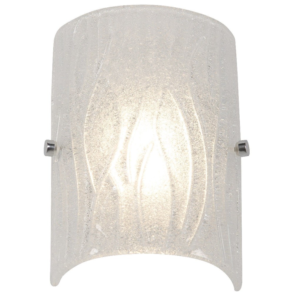 Varaluz Lighting-610900-Brilliance - 8 Inch 7.5W 1 LED Small Bath Vainty   Chrome Finish with Bright Ice Glass