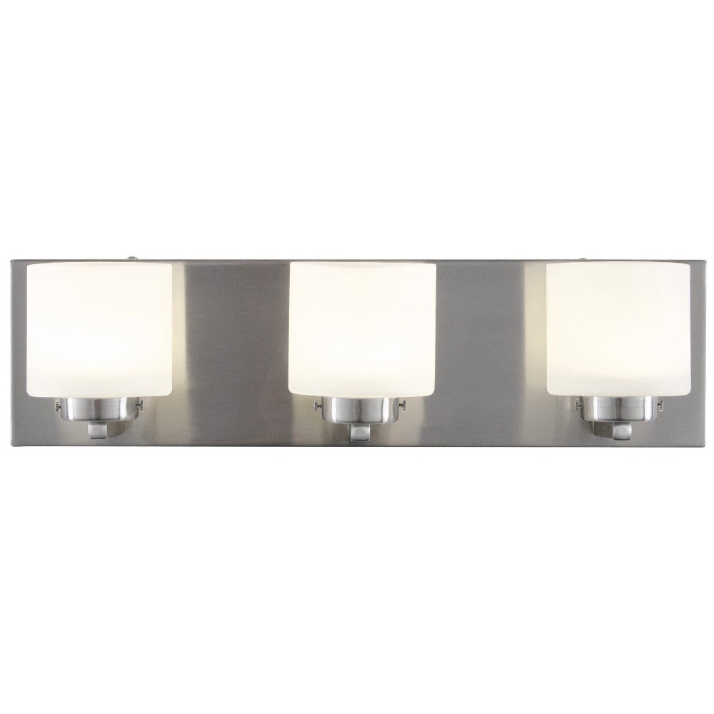 Varaluz Lighting-611020-Clean - 17.75 Inch 15W 3 LED Bath Vanity   Satin Nickel Finish with Acid Etched Opal Glass