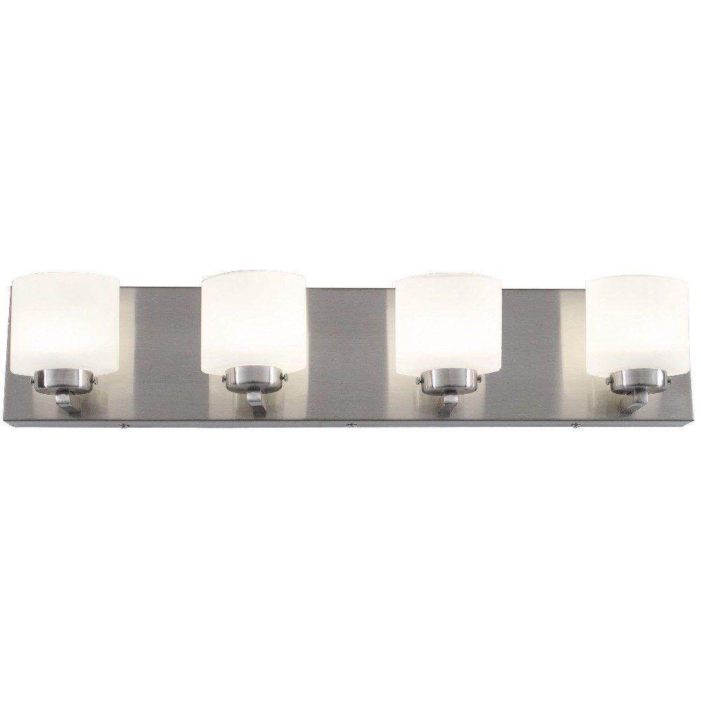 Varaluz Lighting-611030-Clean - 23.63 Inch 20W 4 LED Bath Vanity   Satin Nickel Finish with Acid Etched Opal Glass
