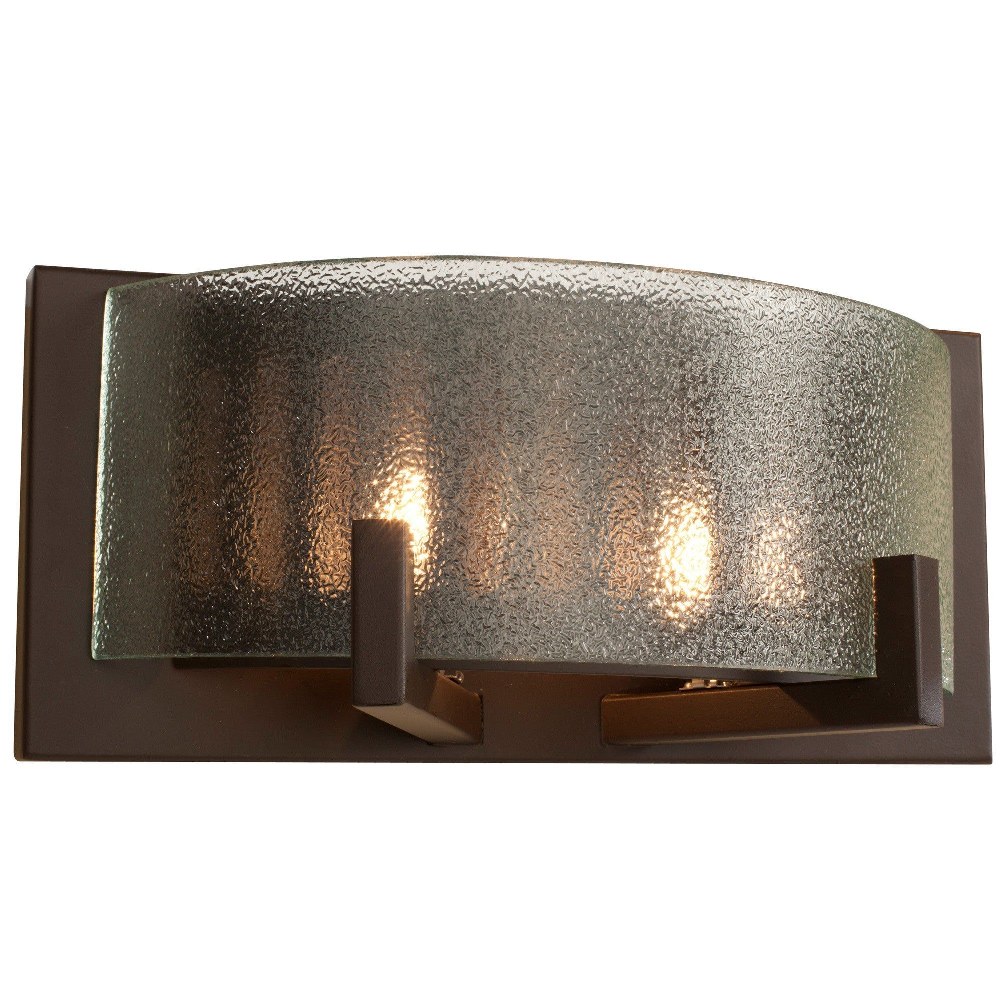 Varaluz Lighting-611200-Firefly - Two Light Bath Vanity   Warm Bronze Finish with Micro-Texture Glass