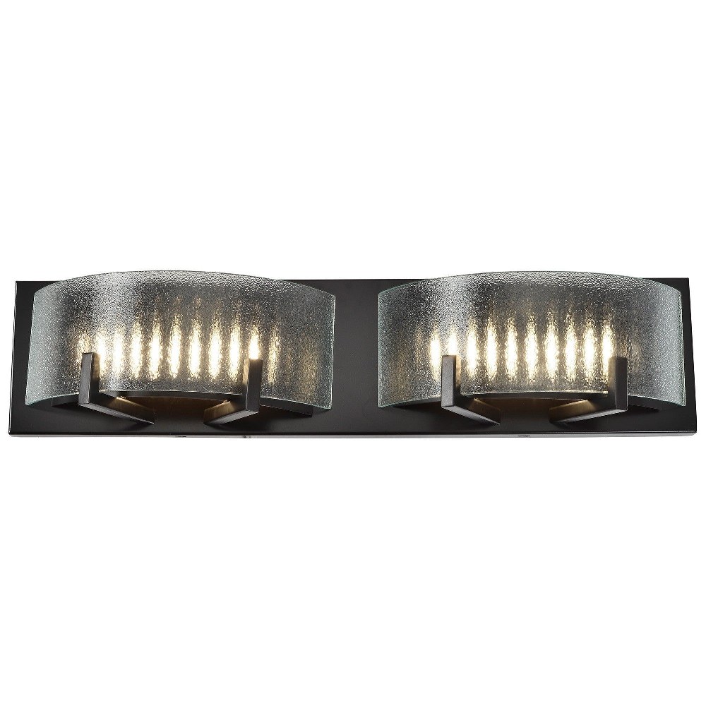 Varaluz Lighting-611230-Firefly - 22 Inch 14W 2 LED Medium Bath Vanity   Warm Bronze Finish with Micro-Texture Glass