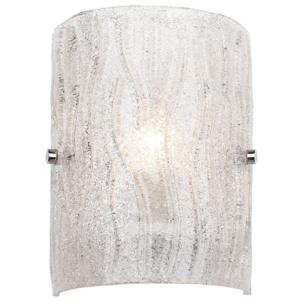 Varaluz Lighting-AC1101-Brilliance - One Light Bath Vanity   Chrome Finish with Bright Ice Glass