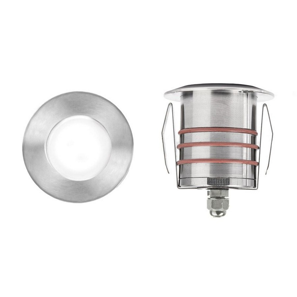 WAC Lighting-2021-30SS-12V 4W 1 LED Round Indicator Light-2.75 Inches Wide by 3.13 Inches High Stainless Steel  Stainless Steel Finish with Clear Glass