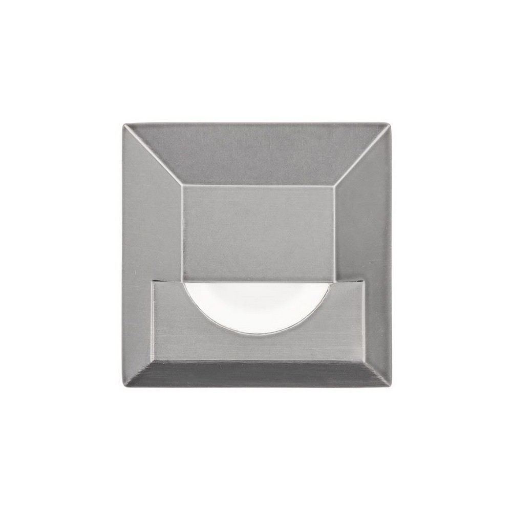 WAC Lighting-2061-30SS-12V 4W 1 LED Square Step/Wall Light-1.88 Inches Wide by 3.25 Inches High Stainless Steel  Stainless Steel Finish with Clear Glass