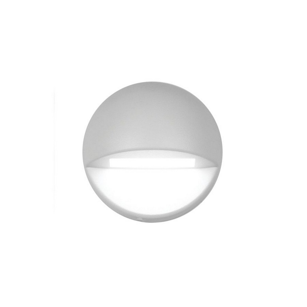 WAC Lighting-3011-27WT-12V 2.8W 1 LED Round Deck/Patio Light-3 Inches Wide by 3 Inches High White 2700 White Finish with Frosted Glass