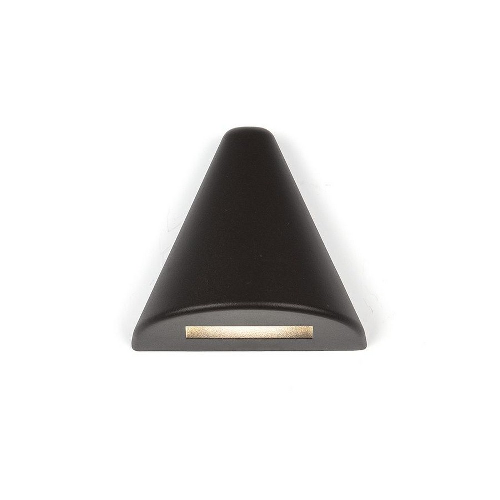 WAC Lighting-3021-27BZ-12V 2.8W 1 LED Triangle Deck/Patio Light-3.39 Inches Wide by 3.18 Inches High Bronze 2700 White Finish with Frosted Glass