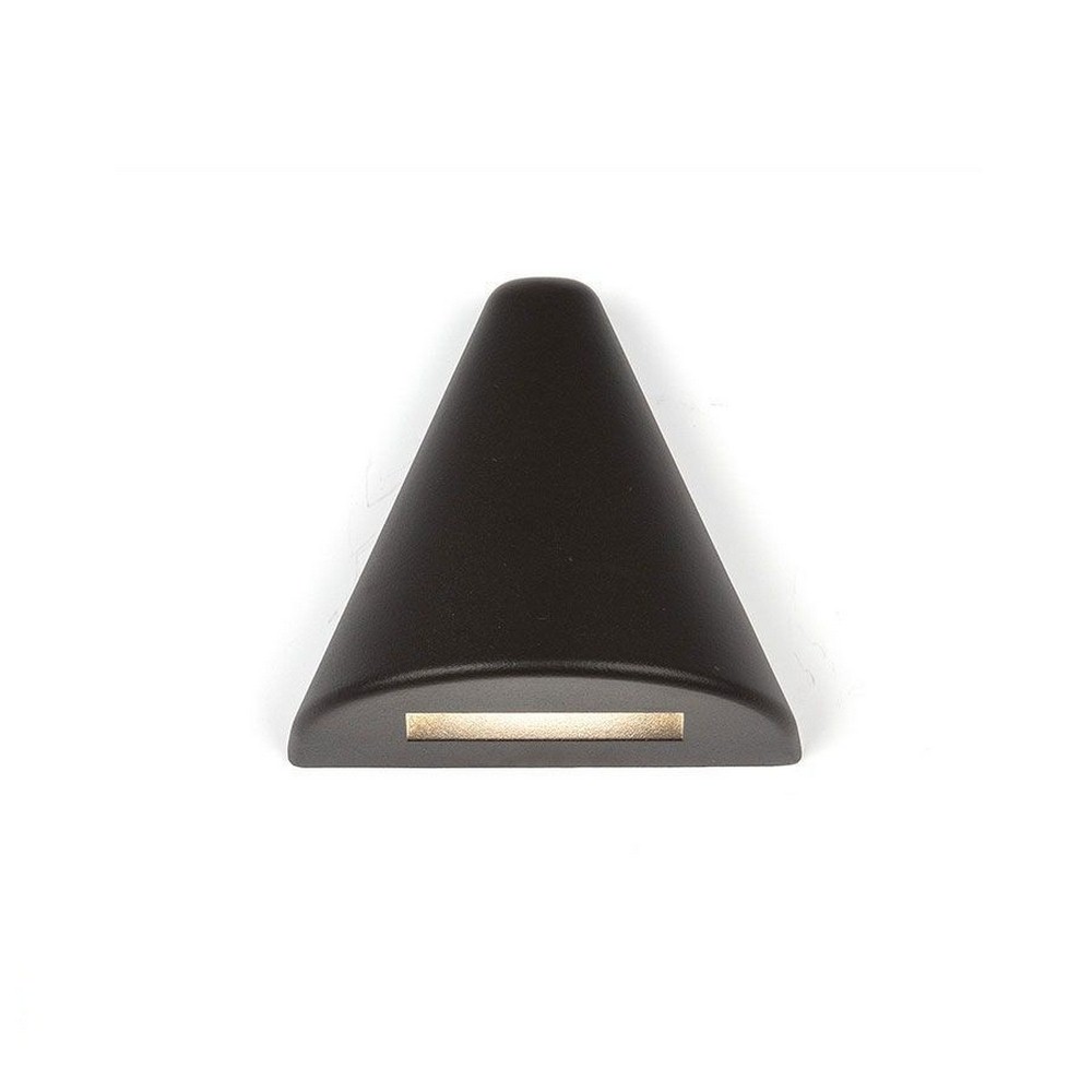 WAC Lighting-3021-30BBR-12V 2.8W 1 LED Triangle Deck/Patio Light-3.39 Inches Wide by 3.18 Inches High Bronzed Brass 3000 White Finish with Frosted Glass