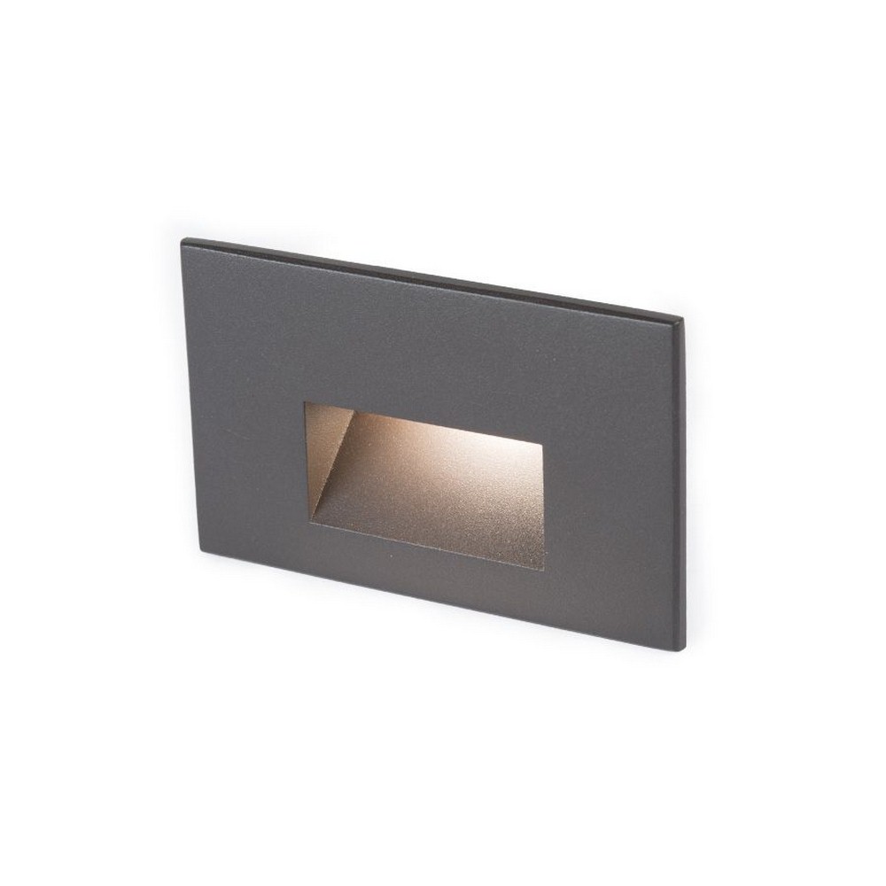 WAC Lighting-4011-27BZ-12V 2W 1 LED Horizontal Step/Wall Light-1.93 Inches Wide by 3 Inches High Bronze Frosted Stainless Steel Finish with Frosted Glass