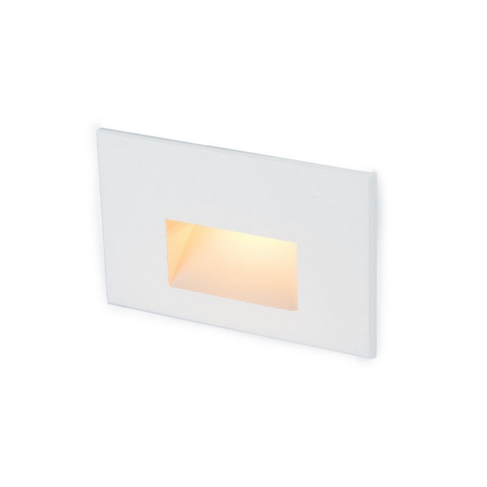 WAC Lighting-4011-27WT-12V 2W 1 LED Horizontal Step/Wall Light-1.93 Inches Wide by 3 Inches High White Frosted Stainless Steel Finish with Frosted Glass