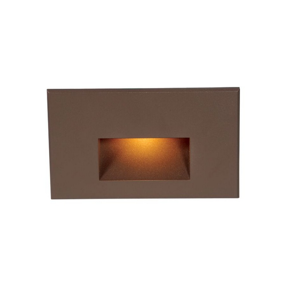 WAC Lighting-4011-AMBZ-12V 2W 1 LED Horizontal Step/Wall Light-1.93 Inches Wide by 3 Inches High Bronze Amber Stainless Steel Finish with Frosted Glass