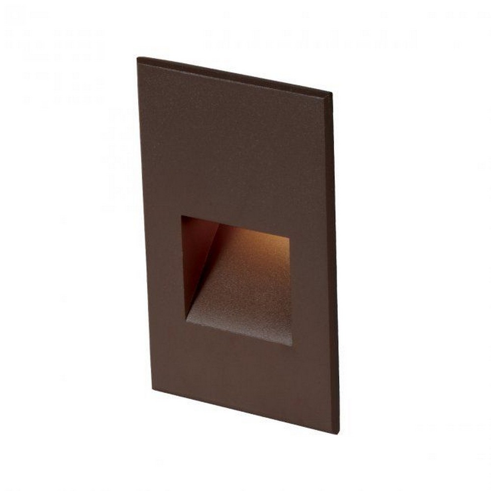 WAC Lighting-4021-27BZ-12V 2W 1 LED Vertical Step/Wall Light-3 Inches Wide by 5 Inches High Bronze Frosted Stainless Steel Finish with Frosted Glass