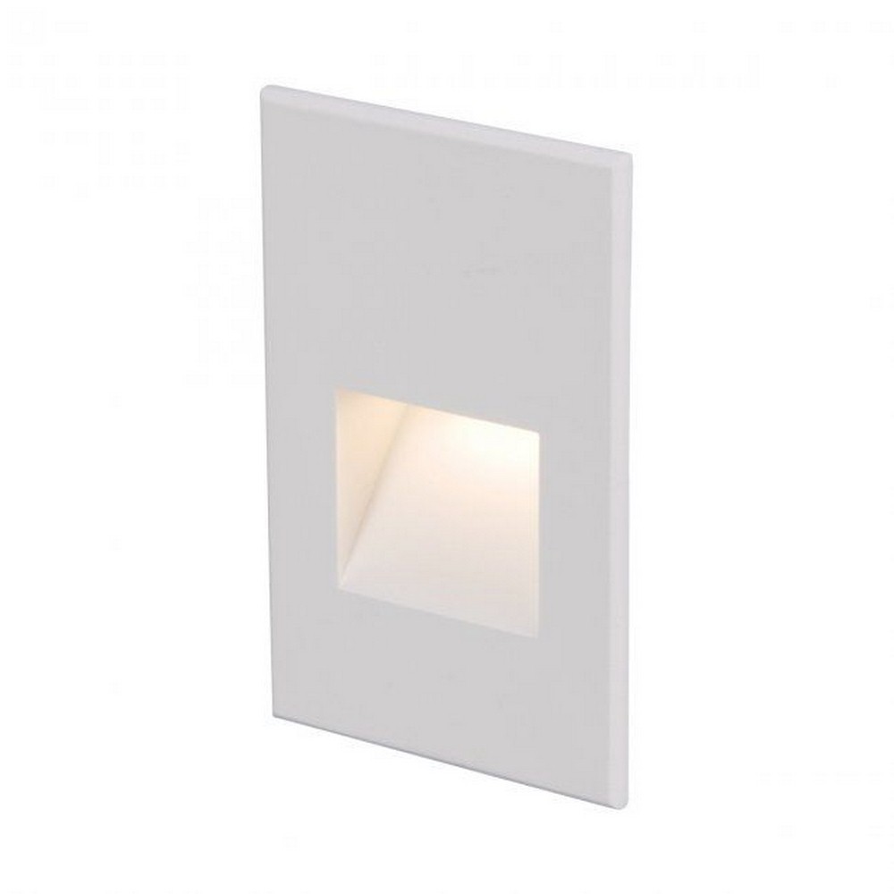 WAC Lighting-4021-27WT-12V 2W 1 LED Vertical Step/Wall Light-3 Inches Wide by 5 Inches High White Frosted Stainless Steel Finish with Frosted Glass