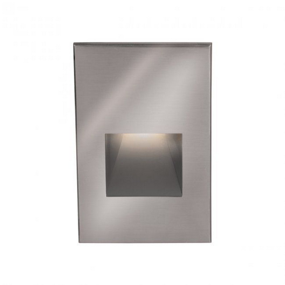 WAC Lighting-4021-30SS-12V 2W 1 LED Vertical Step/Wall Light-3 Inches Wide by 5 Inches High Stainless Steel Frosted Stainless Steel Finish with Frosted Glass