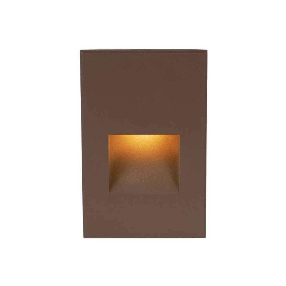 WAC Lighting-4021-AMBZ-12V 2W 1 LED Vertical Step/Wall Light-3 Inches Wide by 5 Inches High Bronze Amber Stainless Steel Finish with Frosted Glass