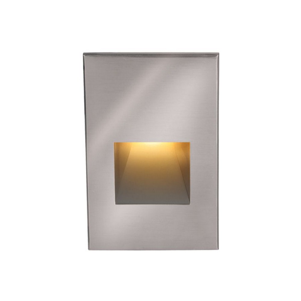 WAC Lighting-4021-AMSS-12V 2W 1 LED Vertical Step/Wall Light-3 Inches Wide by 5 Inches High Stainless Steel Amber Stainless Steel Finish with Frosted Glass