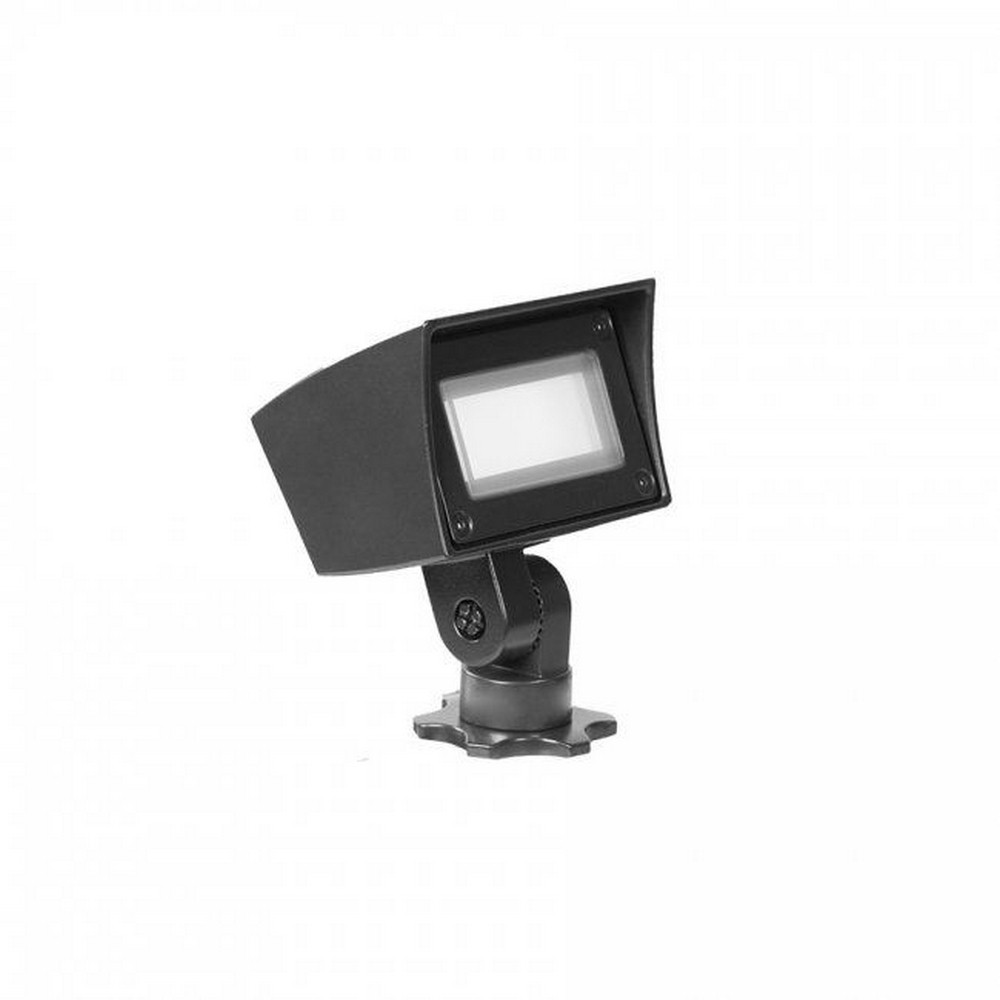 WAC Lighting-5121-27/30BK-12V 8W 3000K 1 LED Mini Flood Light in Contemporary Style-2.88 Inches Wide by 4.5 Inches High Black  Bronze Finish with Frosted Glass