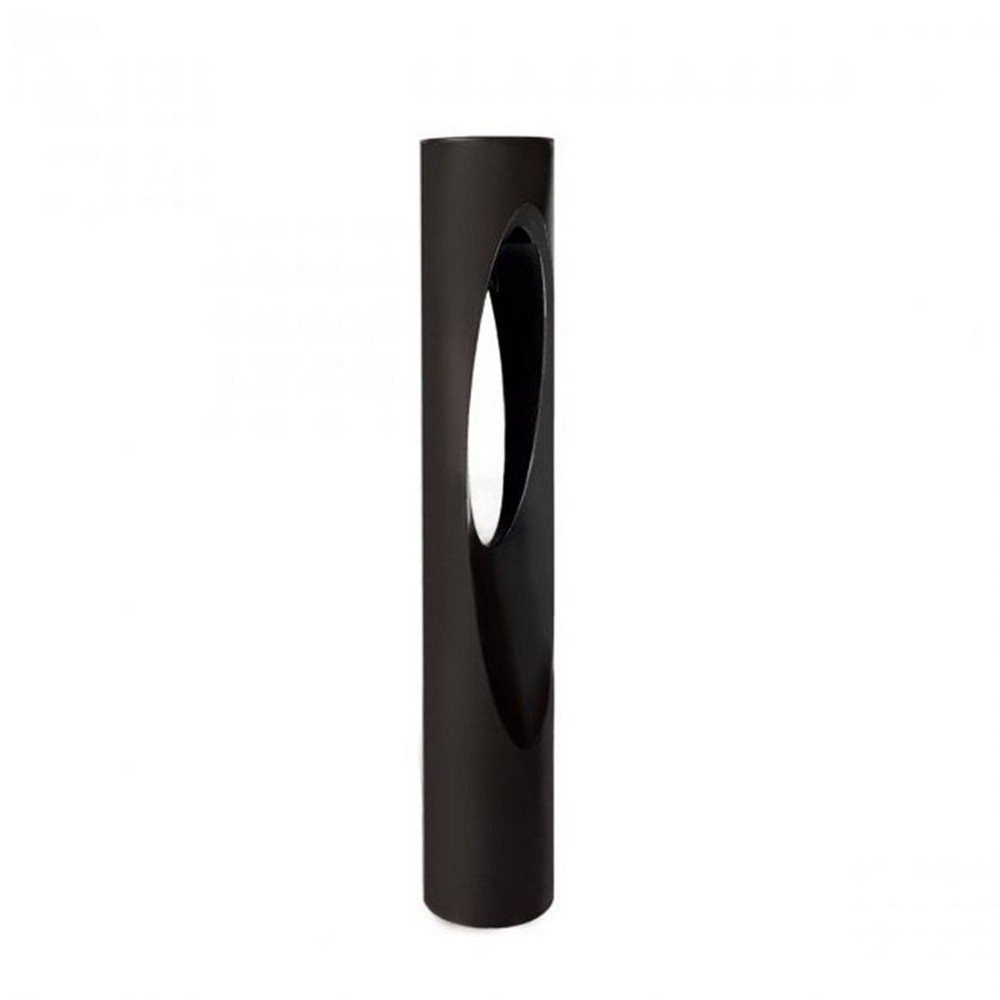 WAC Lighting-6612-27BK-Scoop-120V 12.5W 2700K 1 LED Bollard in Contemporary Style-5 Inches Wide by 30 Inches High   Black Finish with Clear Glass