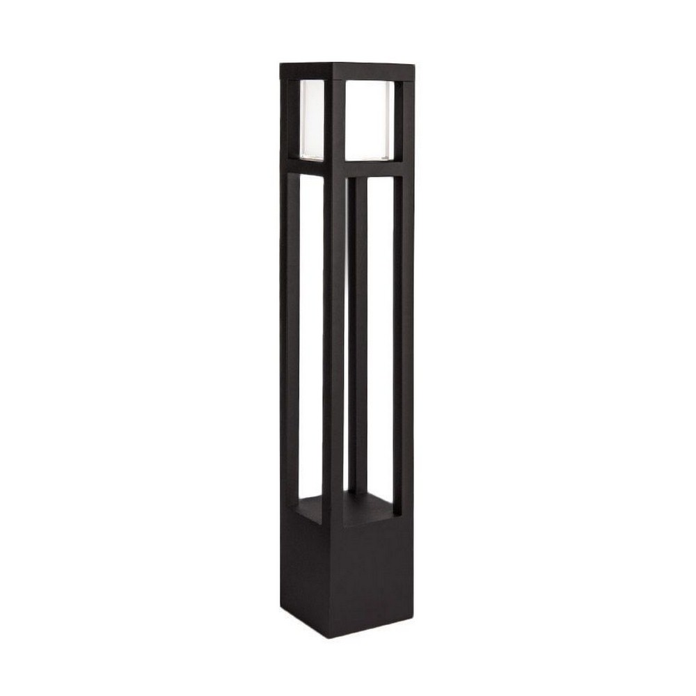 WAC Lighting-6621-27BK-Tower - 30 Inch 12V 5.5W 1 LED Bollard Black 2700 Bronze Finish with Clear Glass