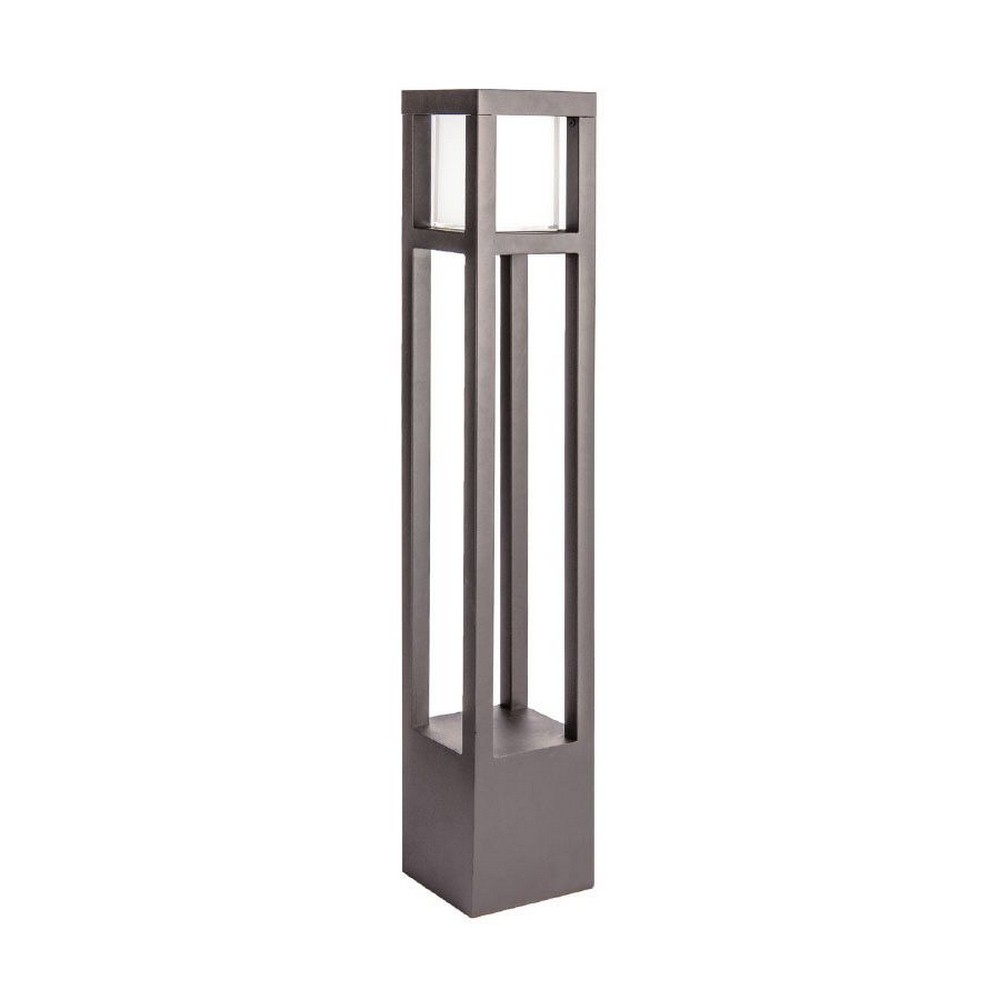 WAC Lighting-6622-27BZ-Tower-120V 12.5W 2700K 1 LED Bollard in Contemporary Style-5 Inches Wide by 30 Inches High   Bronze Finish with Clear Glass