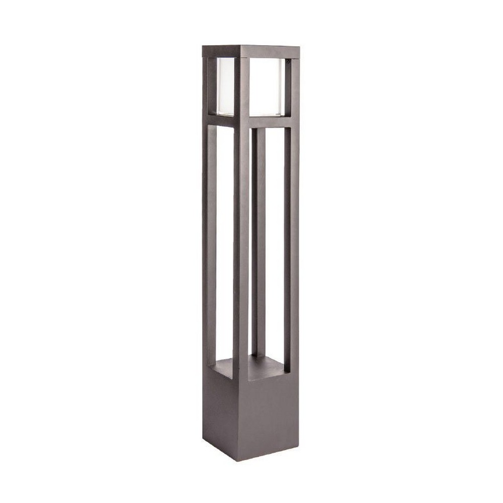 WAC Lighting-6622-30BZ-Tower-120V 12.5W 3000K 1 LED Bollard in Contemporary Style-5 Inches Wide by 30 Inches High   Bronze Finish with Clear Glass