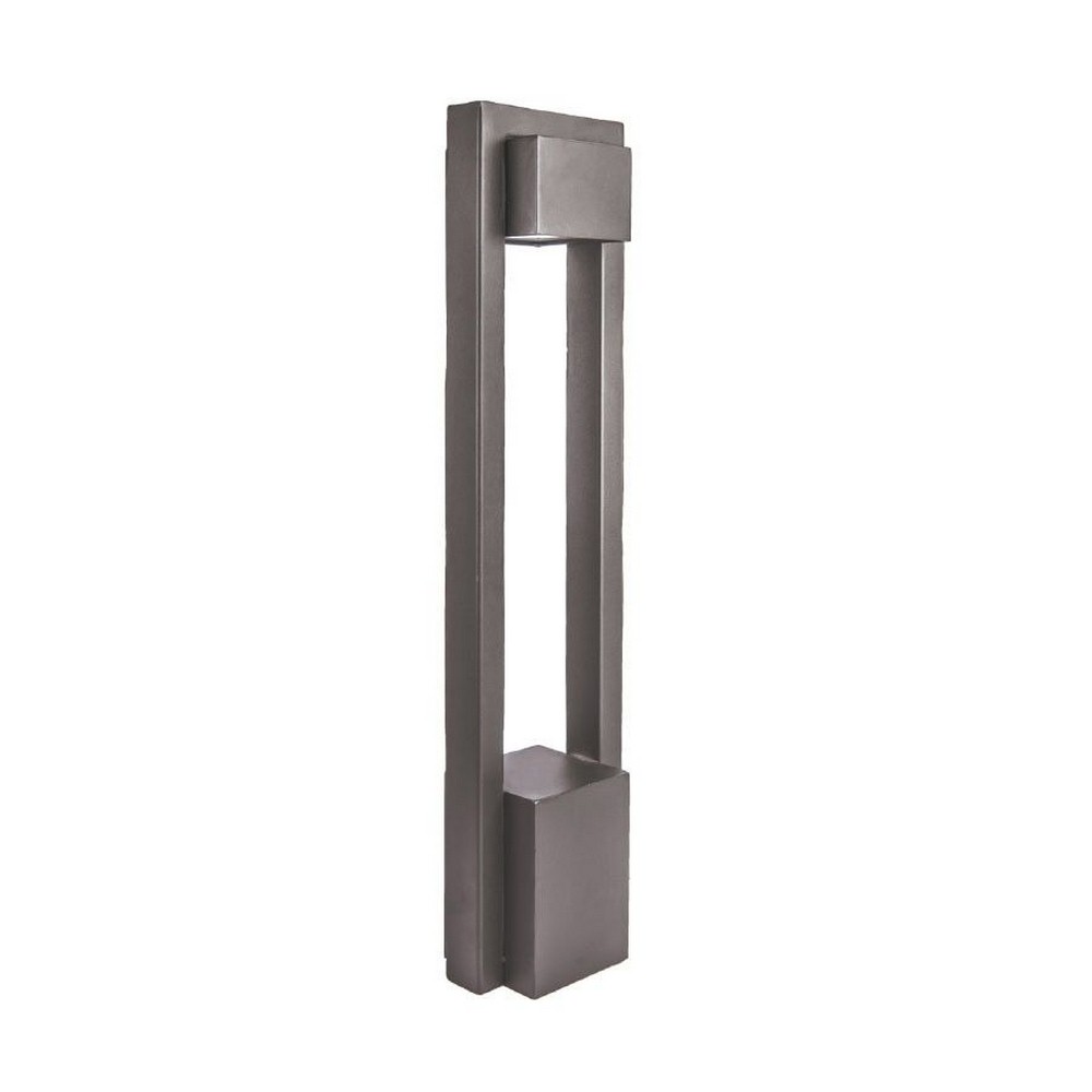 WAC Lighting-6642-30BZ-Park-120V 12.5W 3000K 1 LED Bollard in Contemporary Style-6 Inches Wide by 27 Inches High   Bronze Finish with Clear Glass