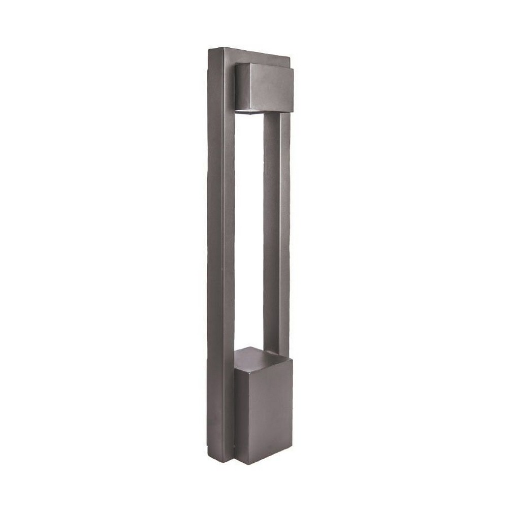 WAC Lighting-6642-30BZ-Park-120V 12.5W 1 LED Bollard in Contemporary Style-6 Inches Wide by 27 Inches High Bronze 3000 Bronze Finish with Clear Glass