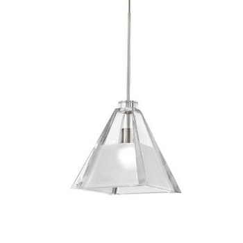 WAC Lighting-MP-915-CF/DB-Tikal-One Light Pendant with Monopoint Canopy-5.25 Inches Wide by 6 Inches High Dark Bronze  Dark Bronze Finish with Clear/Frosted Glass