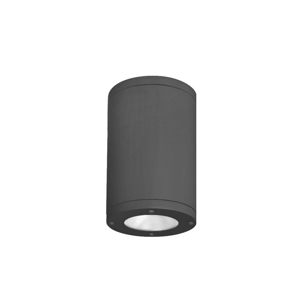 WAC Lighting-DS-CD05-F40-BK-Tube Architectural-27W 33 degree 4000K 1 LED Flush Mount in Contemporary Style-4.88 Inches Wide by 7.13 Inches High   Black Finish with White Glass