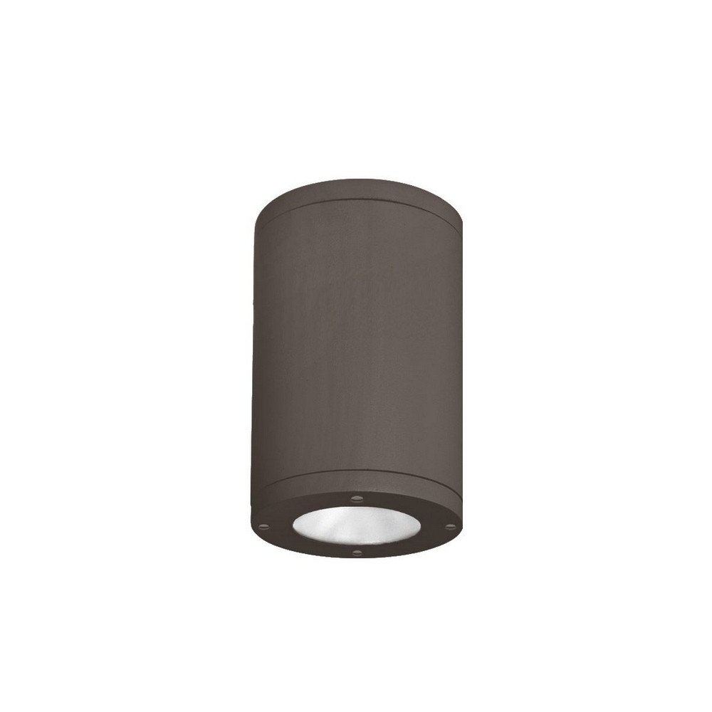 WAC Lighting-DS-CD05-F40-BZ-Tube Architectural-27W 33 degree 4000K 1 LED Flush Mount in Contemporary Style-4.88 Inches Wide by 7.13 Inches High   Bronze Finish with White Glass