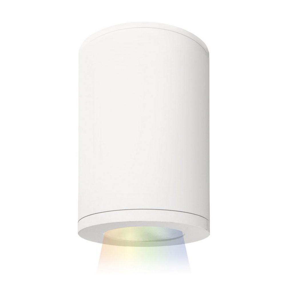WAC Lighting-DS-CD05-N-CC-WT-Tube Architectural-31W 25 degree Color Changing 1 LED Flush Mount in Contemporary Style-4.88 Inches Wide by 7.13 Inches High   White Finish with White Glass