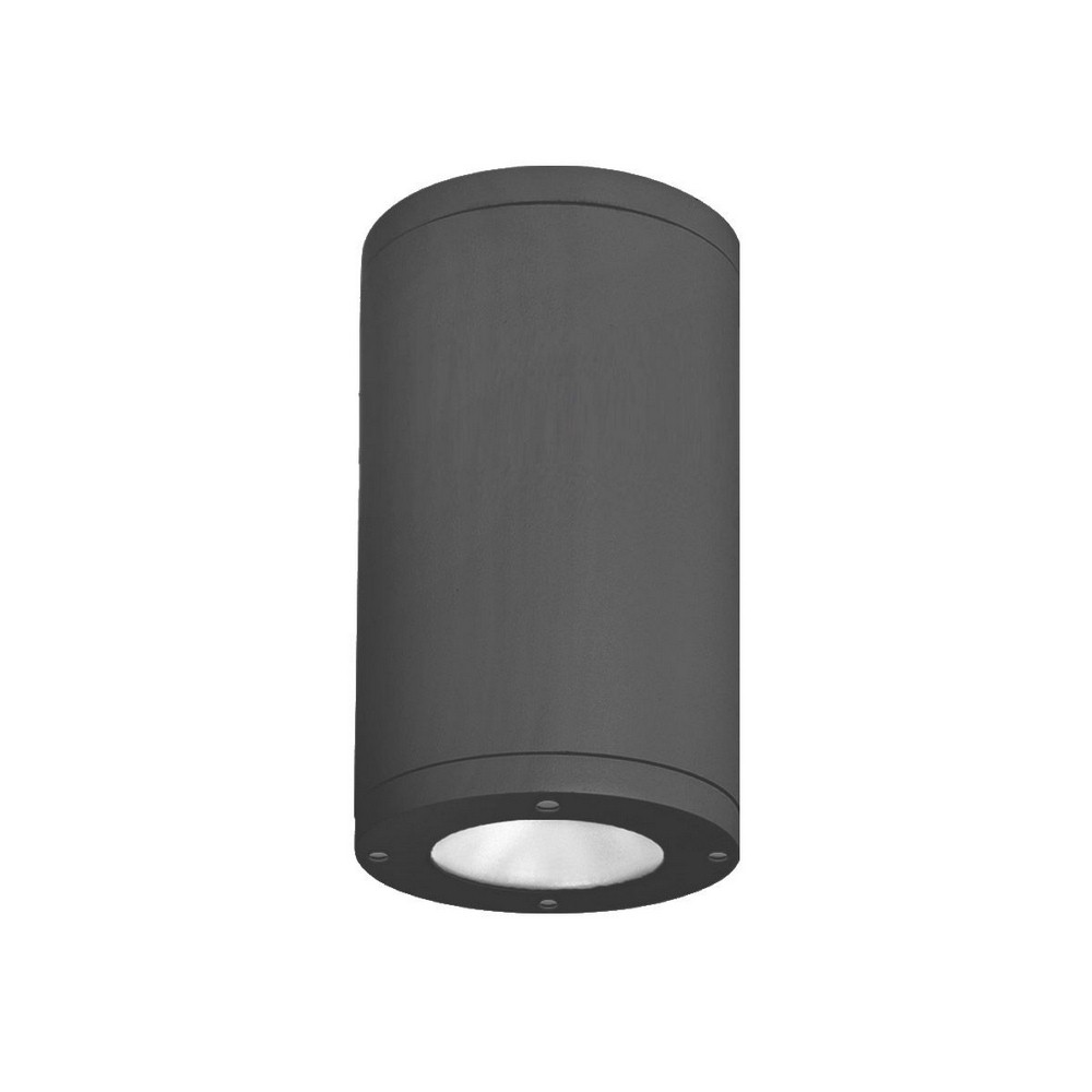 WAC Lighting-DS-CD06-F40-BK-Tube Architectural-37W 40 degree 1 LED Flush Mount in Contemporary Style-6.38 Inches Wide by 9.5 Inches High Black  White Finish with White Glass