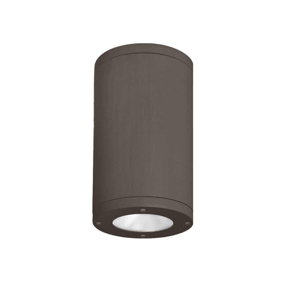 WAC Lighting-DS-CD06-F40-BZ-Tube Architectural-37W 40 degree 4000K 1 LED Flush Mount in Contemporary Style-6.38 Inches Wide by 9.5 Inches High   Bronze Finish with White Glass