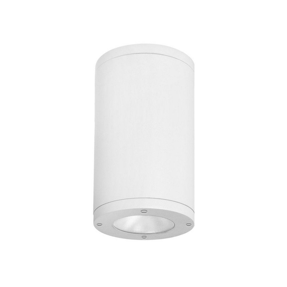 WAC Lighting-DS-CD06-F40-WT-Tube Architectural-37W 40 degree 1 LED Flush Mount in Contemporary Style-6.38 Inches Wide by 9.5 Inches High White  White Finish with White Glass