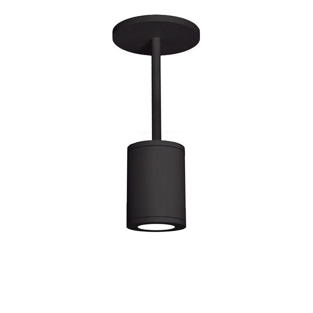 WAC Lighting-DS-PD05-F40-BK-Tube Architectural-27W 33 degree 4000K 1 LED Pendant in Contemporary Style-4.88 Inches Wide by 6.75 Inches High   Black Finish with White Glass