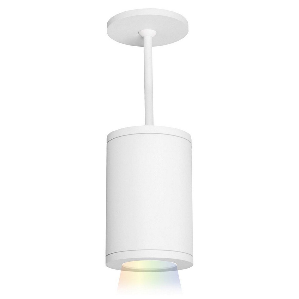 WAC Lighting-DS-PD05-N-CC-WT-Tube Architectural-31W 25 degree Color Changing 1 LED Pendant in Contemporary Style-4.88 Inches Wide by 7.13 Inches High White  White Finish with White Glass